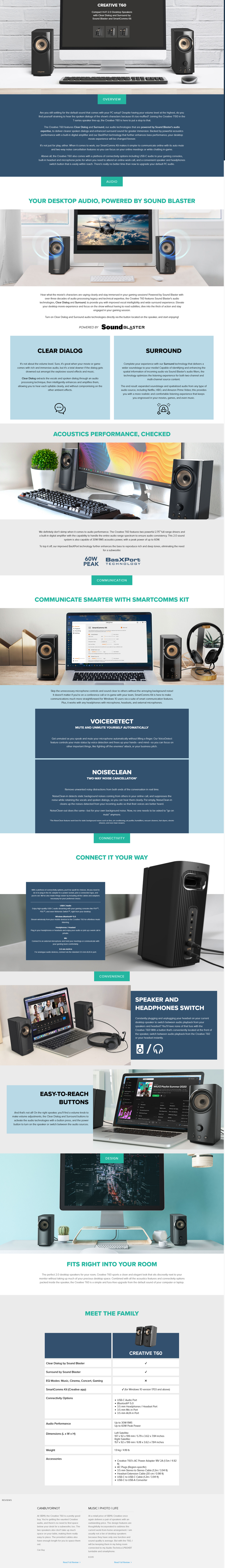 creative t60 premium 20 speakers with bluetooth 51mf1705aa002